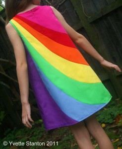 rainbow dress back