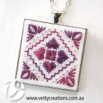 Maroon/pink violet pendant kit by Yvette Stanton