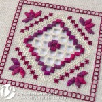 Raspberry Hardanger panel pattern