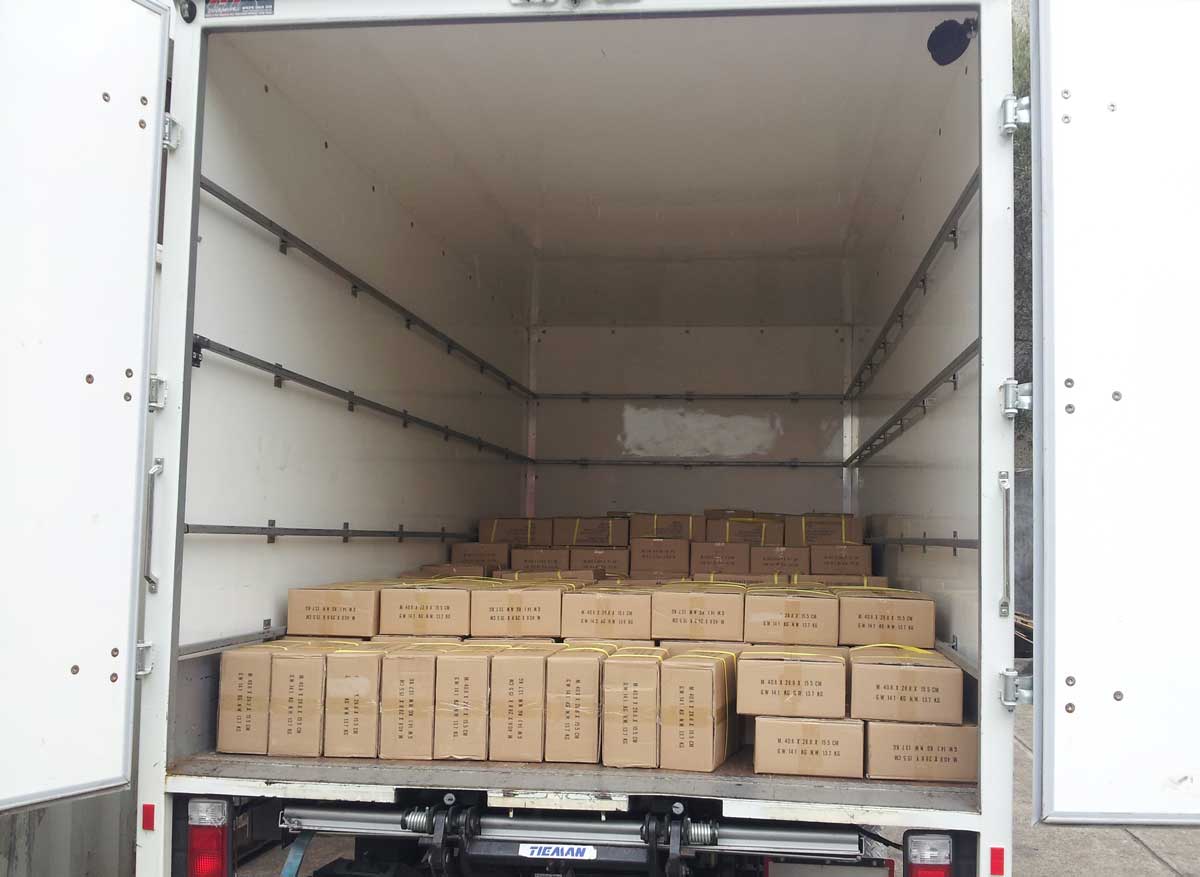books in truck