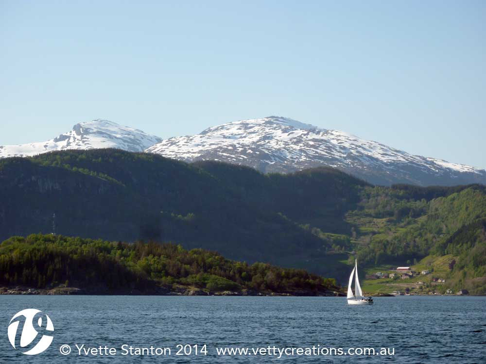 Sailing on Hardangerfjord