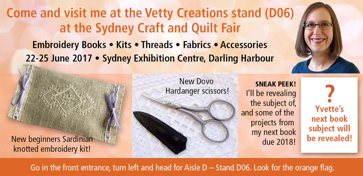 Come visit me at the Sydney Craft and Quilt Fair!
