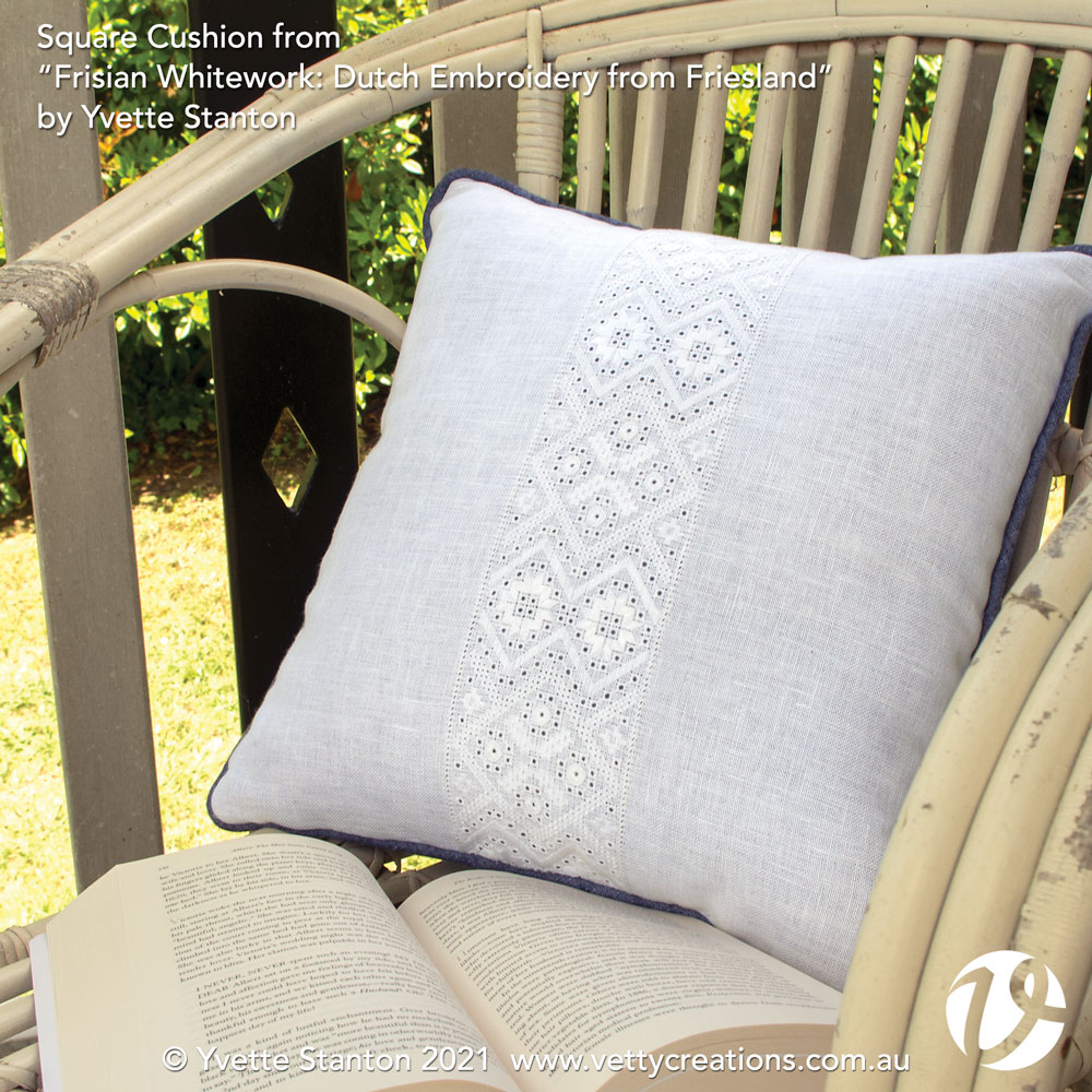 Frisian Whitework Square Cushion
