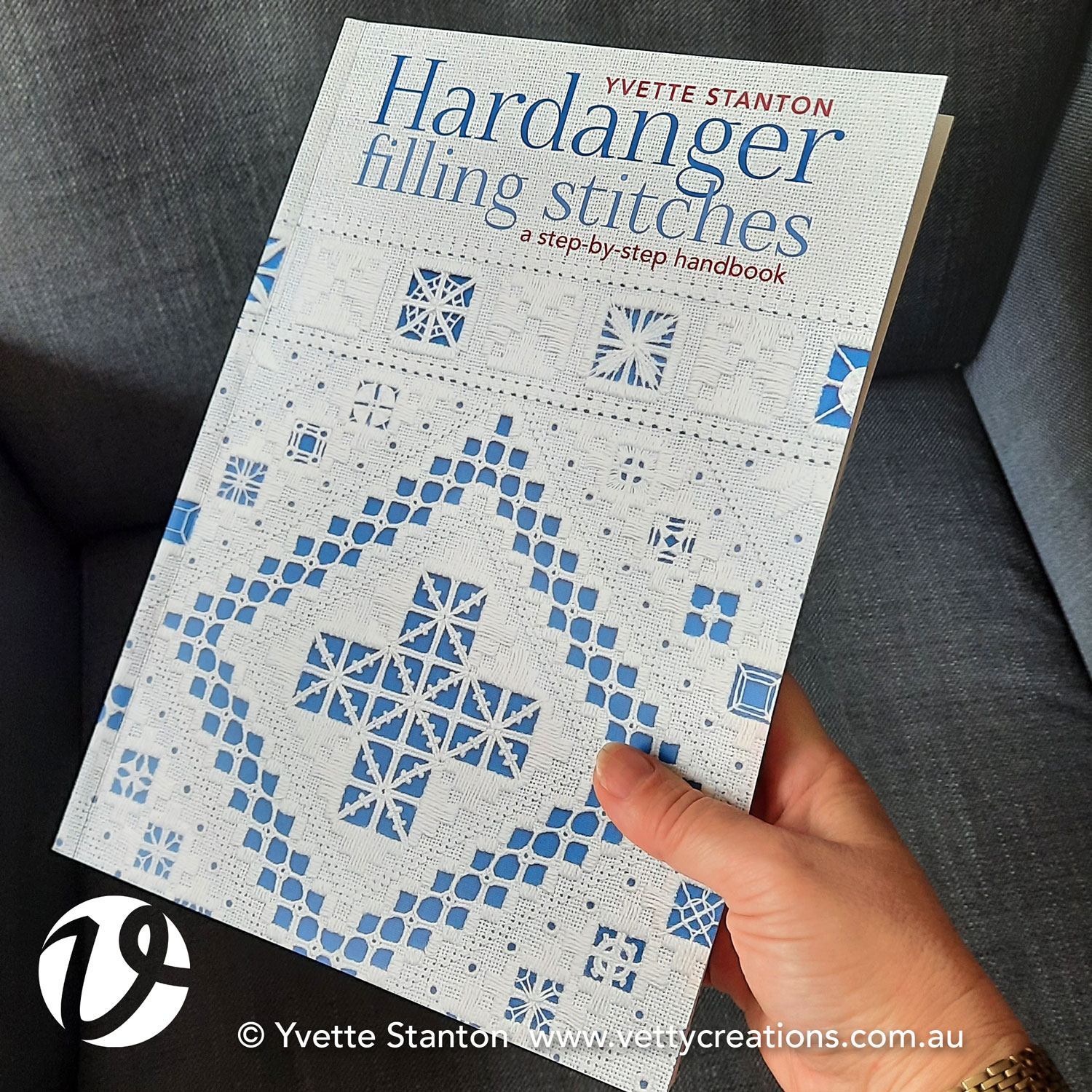 Holding Hardanger Filling Stitches in my hands